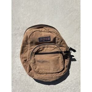 Jansport Corduroy EUC Vintage Half Pint Mini Small Backpack Unisex Youth Tan